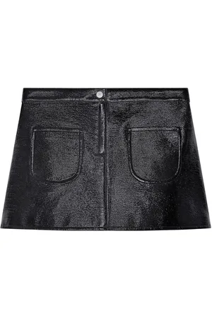 Courrèges A-line coated miniskirt
