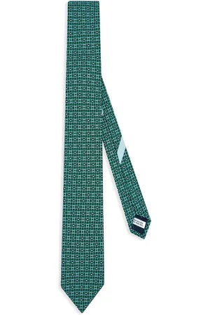 Salvatore Ferragamo Gancini-pattern silk tie