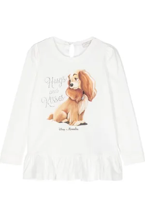 MONNALISA X Disney Lady and the Tramp cotton T-shirt