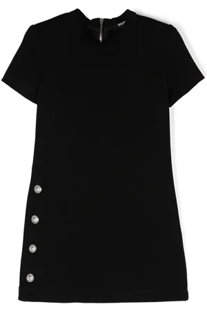 Balmain Embossed-button dress
