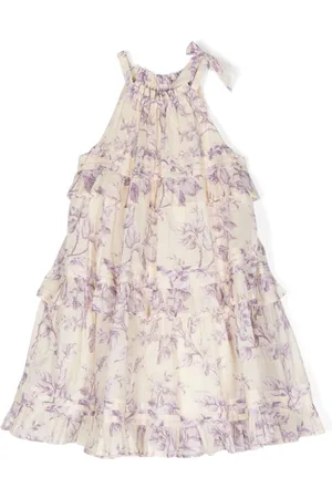 ZIMMERMANN Floral tiered cotton dress