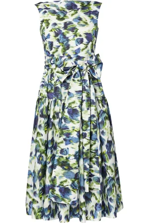 Erdem Floral-print bow-detail midi dress