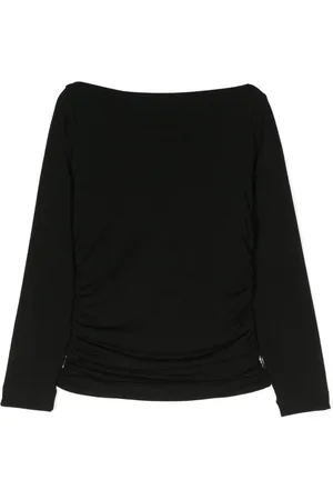 MONNALISA Cowl-neck ruched top