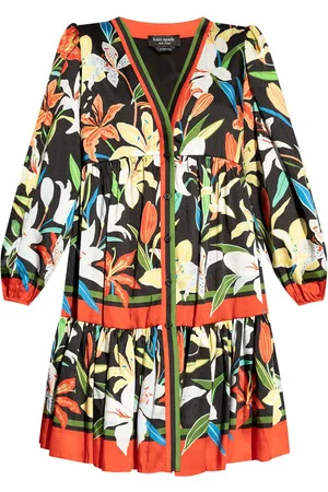 Kate Spade Floral-print long-sleeve mini dress