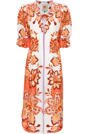 Farm Rio Aura floral midi dress