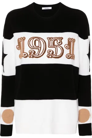 Max Mara Flocked-motif knitted jumper