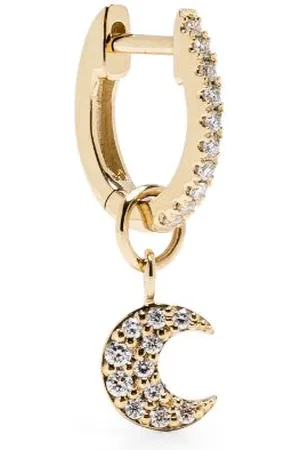 Roxanne First 14kt yellow Mini Moon diamonds single earring