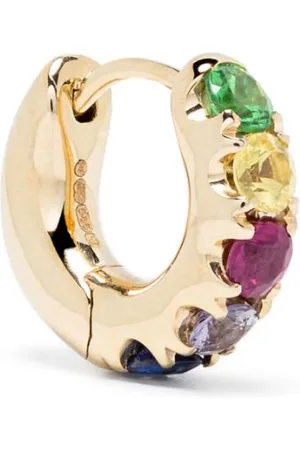 Roxanne First 14kt yellow Rainbow sapphire single earring