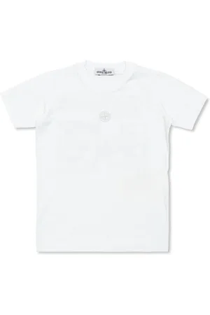 Stone Island Printed graphic logo cotton t-shirt