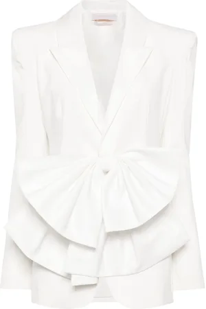 Saiid Kobeisy Oversized bow notched lapels blazer