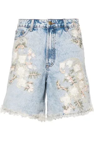 LOULOU High-rise denim shorts