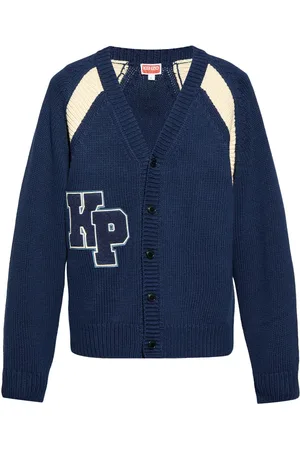Kenzo Logo-appliqué wool cardigan