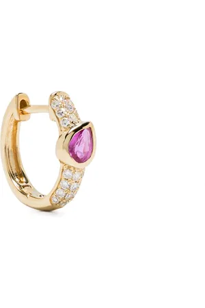 Roxanne First 14kt yellow sapphire and diamond single earring