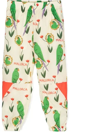 Mini Rodini Parrots crinkled track pants