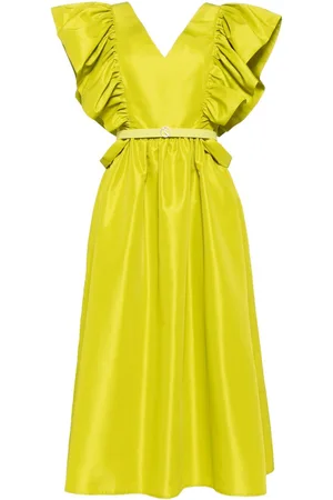 Saiid Kobeisy Ruffled taffeta midi dress