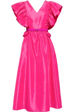 Saiid Kobeisy Ruffled taffeta midi dress
