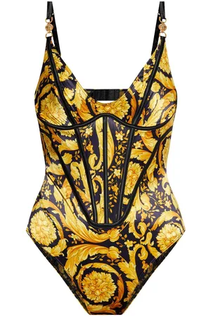 VERSACE All-over baroque print bodysuit