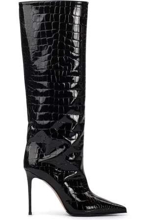 LE SILLA Eva 120mm croc-embossed leather boots