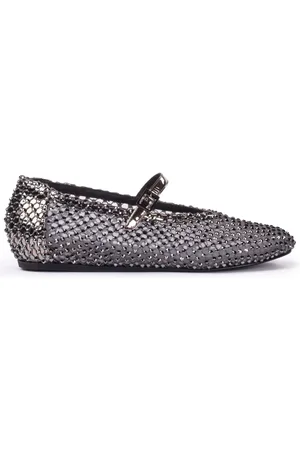 LE SILLA Gilda crystal-embellished ballerina shoes