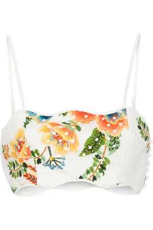 Farm Rio Floral cotton crop top