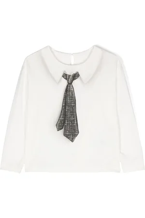 MONNALISA Tie-print cotton T-shirt