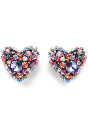 AREA Cluster Heart crystal earrings