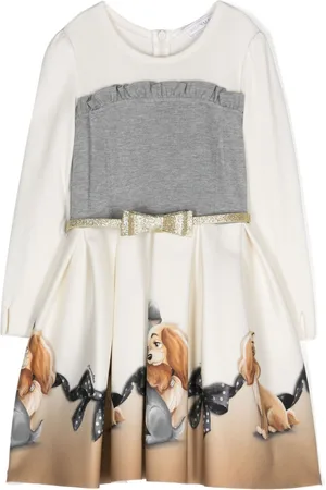 MONNALISA Graphic-print flared dress