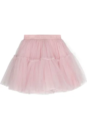 MONNALISA Logo-waistband tutu skirt