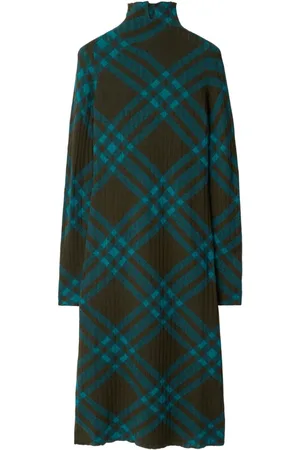 Burberry Checkered wool blend shift dress