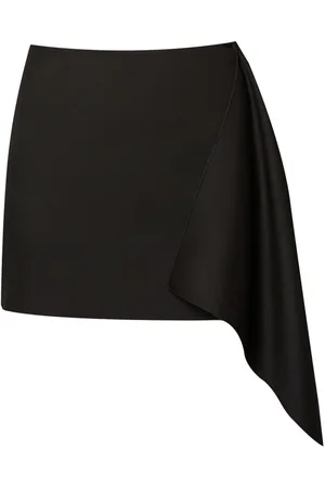 Erdem Drape-detail wool mini skirt