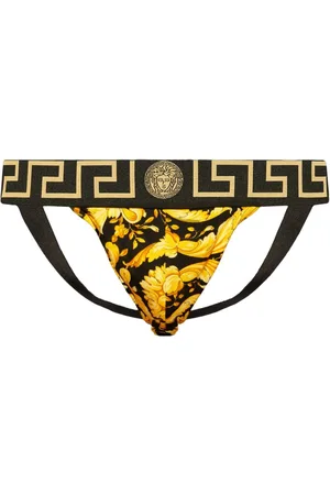 VERSACE Barocco print stretch cotton jockstraps