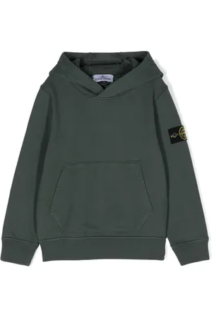 Stone Island Compass-badge cotton hoodie