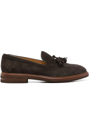 Brunello Cucinelli Tassel-detail suede loafers