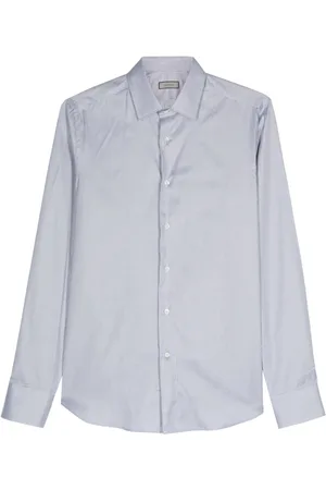 CANALI Geometric-pattern cotton shirt