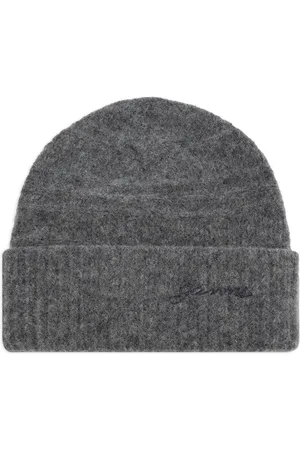 Ganni Logo-embroidered knitted beanie