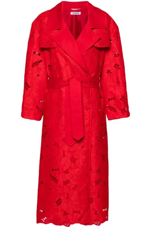 VIVETTA Broderie-anglaise trench coat