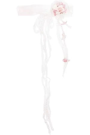 Amaya Floral-appliqué lace belt