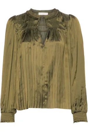 ULLA JOHNSON Leah plissé satin blouse