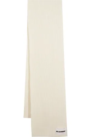 Jil Sander Logo-patch wool scarf
