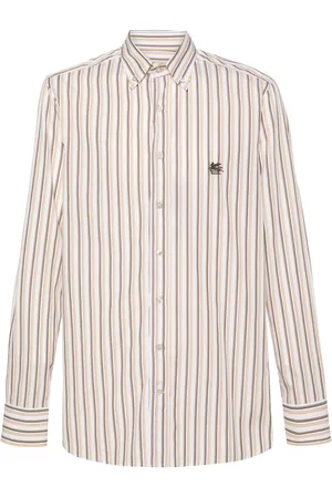 Etro Pegaso-motif striped shirt