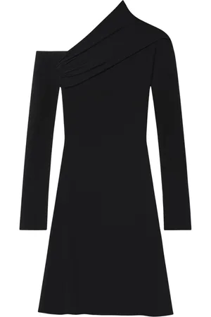 Courrèges Asymmetric twist crepe mini dress