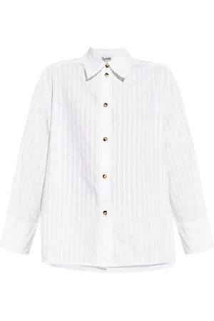 Ganni Striped organic-cotton shirt