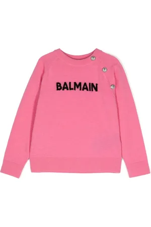 Balmain Logo-jacquard wool-blend jumper
