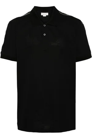 Alexander McQueen Logo-tape cotton polo shirt