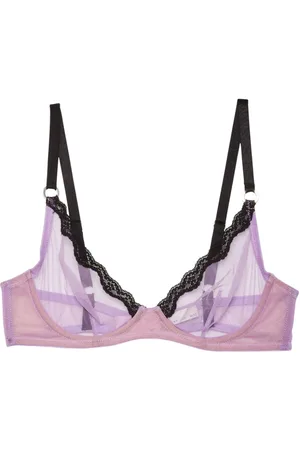 FLEUR DU MAL Sheer tulle demi bra