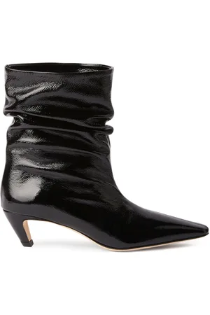 Msgm Ruched leather ankle boots