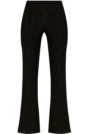 Ganni High-rise flared-leg trousers