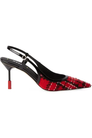 Msgm Slingback tweed pumps