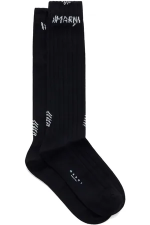 Marni Logo-embroidered cotton-blend socks