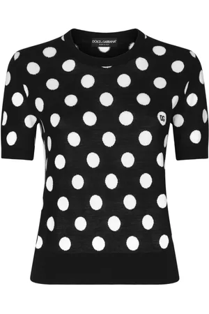 Dolce & Gabbana Polka dot-pattern intarsia-knit top